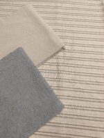 Жаккард-хлопок Полоса мережка серо-коричневая — изображение 15
